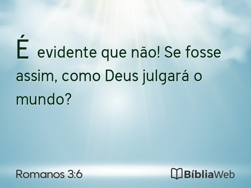 Romanos 3:6 em imagem para compartilhar