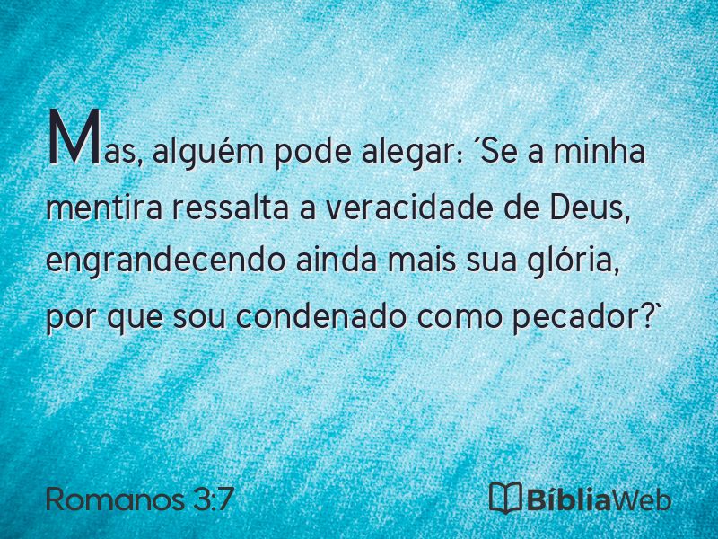 Romanos 3:7 em imagem para compartilhar