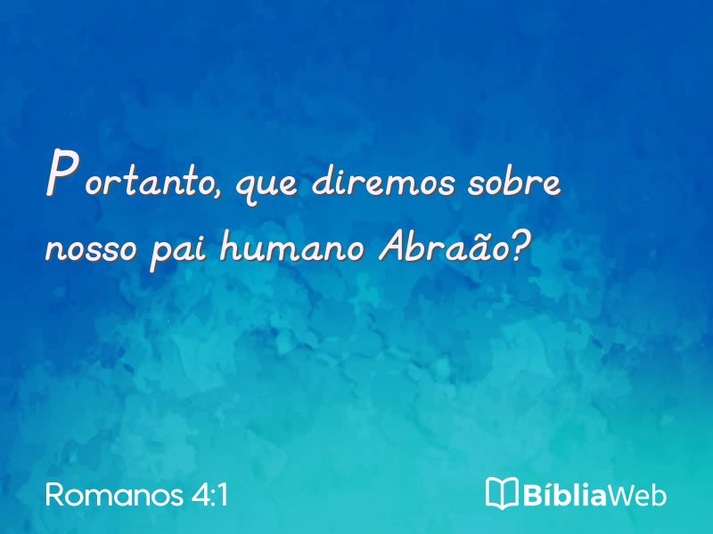 Romanos 4:1 em imagem para compartilhar