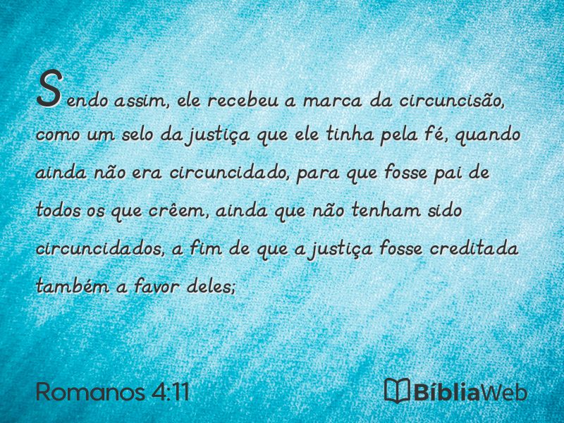 Romanos 4:11 em imagem para compartilhar