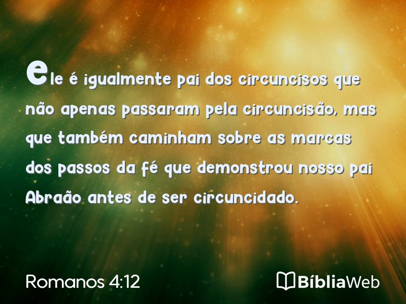 Romanos 4:12 em imagem para compartilhar