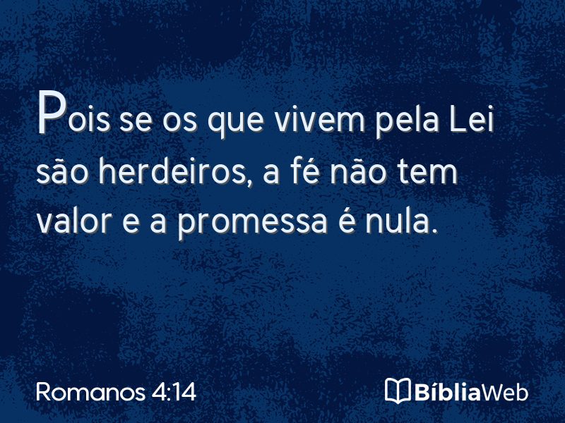 Romanos 4:14 em imagem para compartilhar