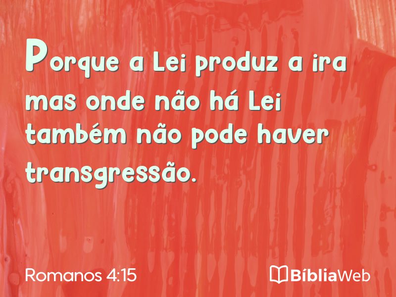Romanos 4:15 em imagem para compartilhar