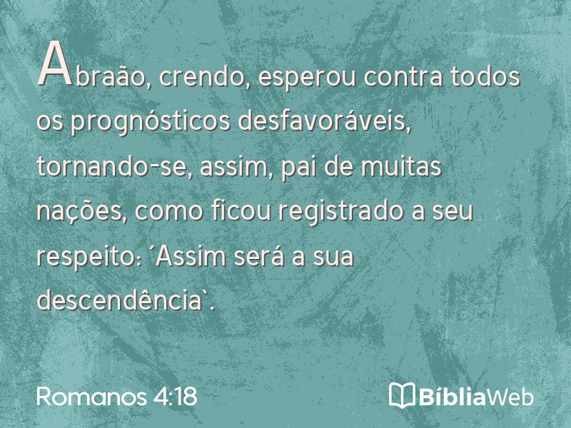 Romanos 4:18 em imagem para compartilhar
