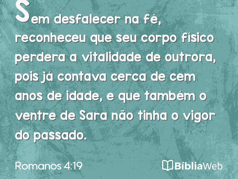 Romanos 4:19 em imagem para compartilhar
