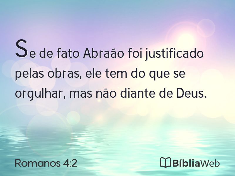 Romanos 4:2 em imagem para compartilhar
