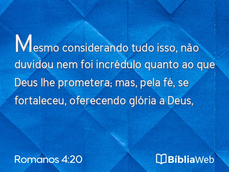 Romanos 4:20 em imagem para compartilhar