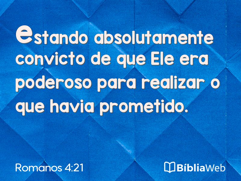 Romanos 4:21 em imagem para compartilhar