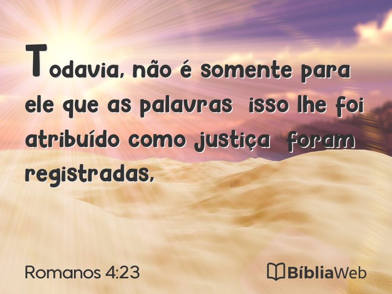 Romanos 4:23 em imagem para compartilhar