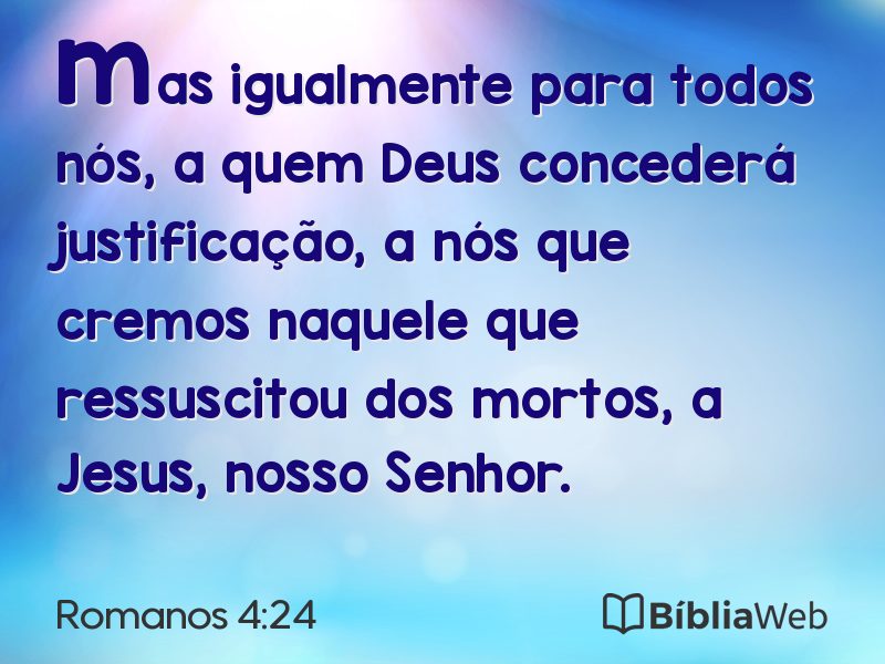 Romanos 4:24 em imagem para compartilhar