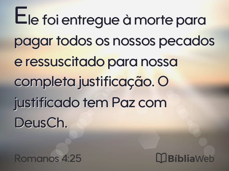 Romanos 4:25 em imagem para compartilhar