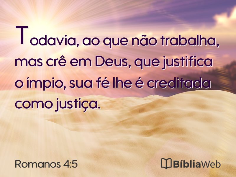 Romanos 4:5 em imagem para compartilhar