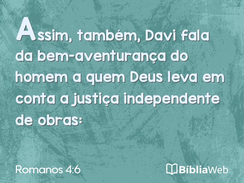 Romanos 4:6 em imagem para compartilhar