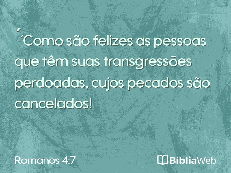 Romanos 4:7 em imagem para compartilhar