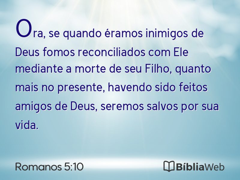 Romanos 5:10 em imagem para compartilhar