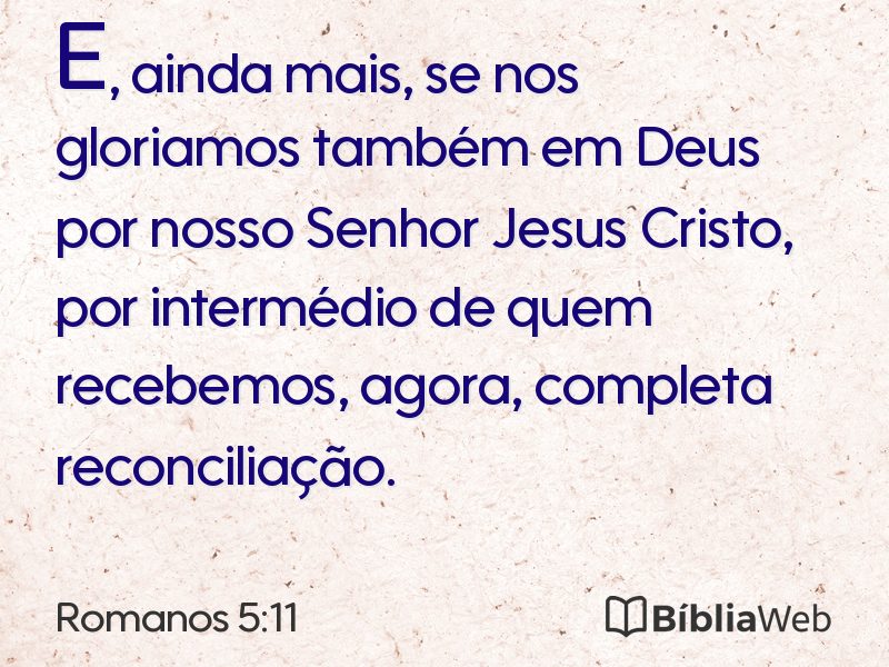 Romanos 5:11 em imagem para compartilhar