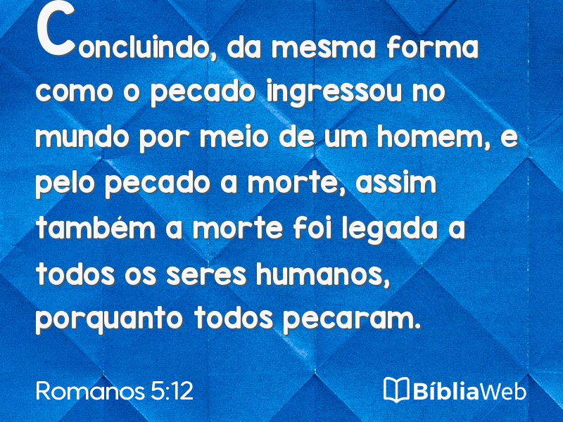 Romanos 5:12 em imagem para compartilhar
