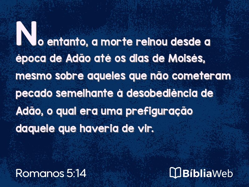 Romanos 5:14 em imagem para compartilhar