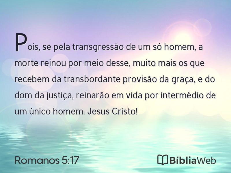 Romanos 5:17 em imagem para compartilhar