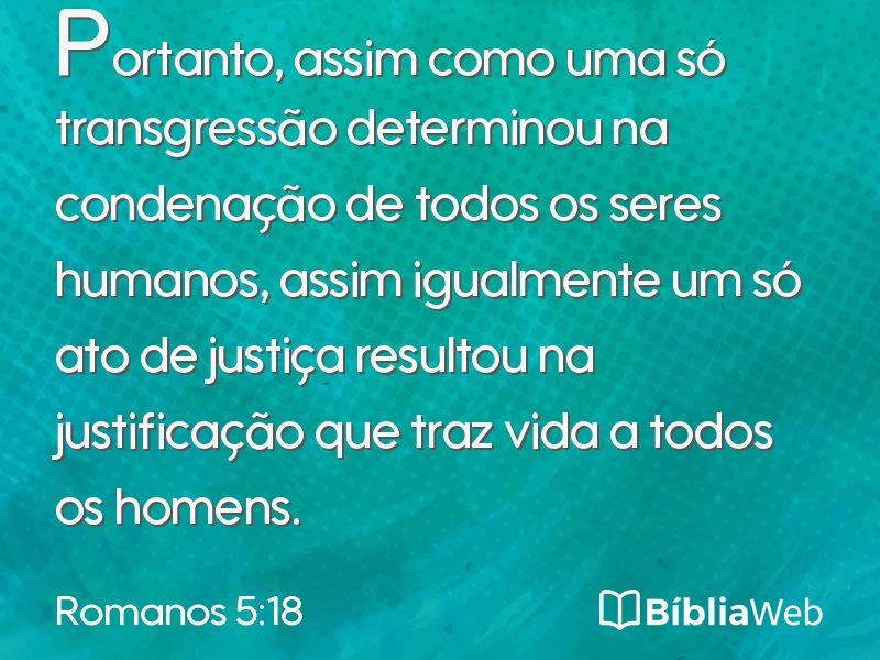 Romanos 5:18 em imagem para compartilhar