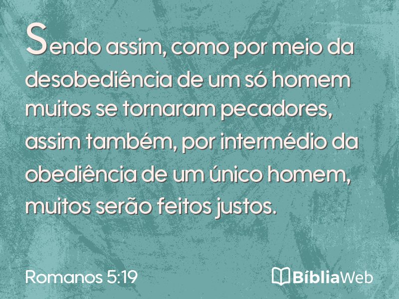 Romanos 5:19 em imagem para compartilhar