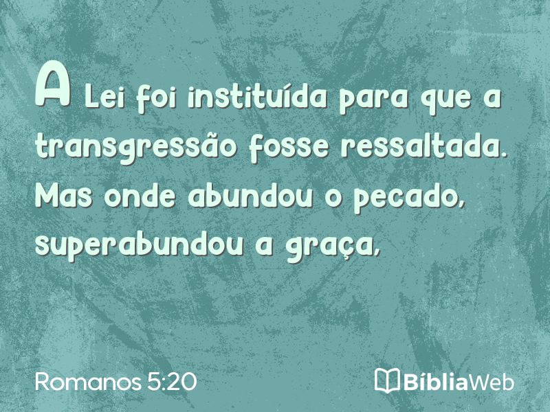 Romanos 5:20 em imagem para compartilhar