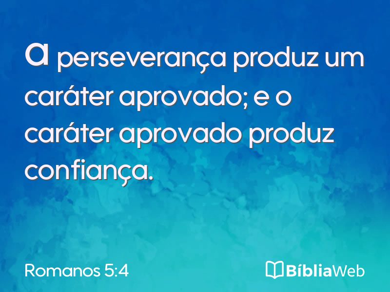 Romanos 5:4 em imagem para compartilhar