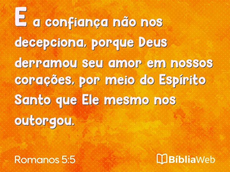 Romanos 5:5 em imagem para compartilhar