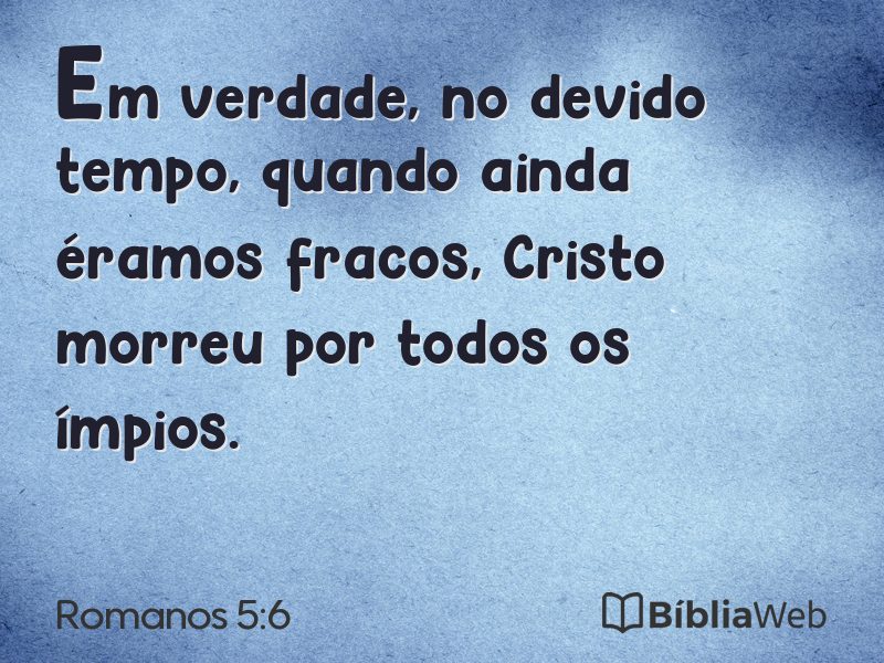 Romanos 5:6 em imagem para compartilhar