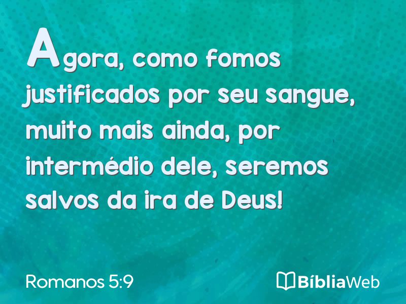 Romanos 5:9 em imagem para compartilhar
