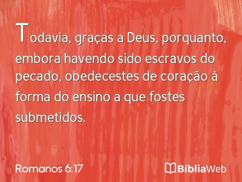 Romanos 6:17 em imagem para compartilhar