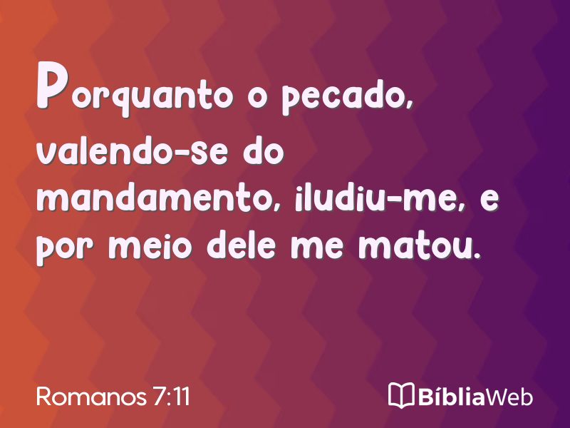 Romanos 7:11 em imagem para compartilhar