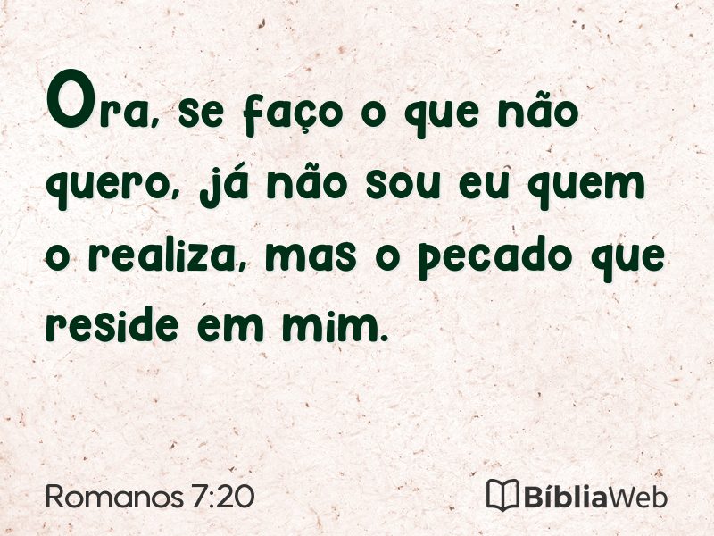 Romanos 7:20 em imagem para compartilhar