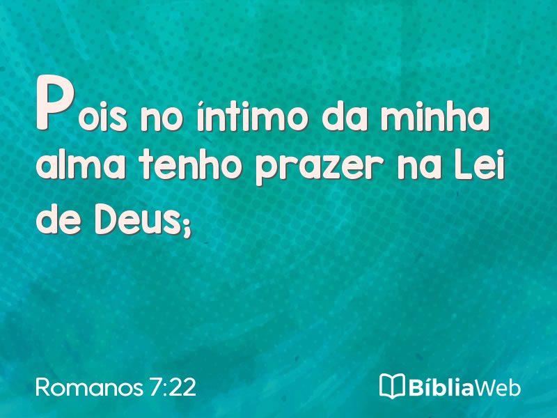 Romanos 7:22 em imagem para compartilhar