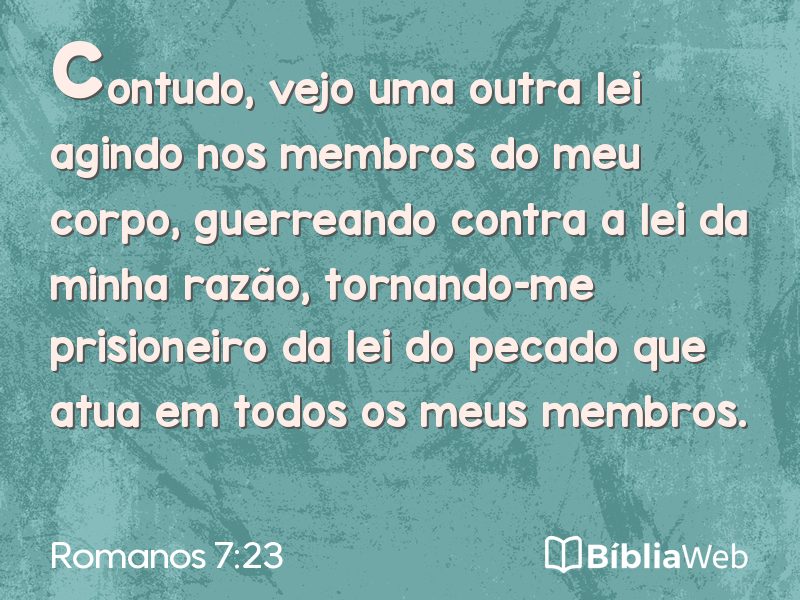 Romanos 7:23 em imagem para compartilhar