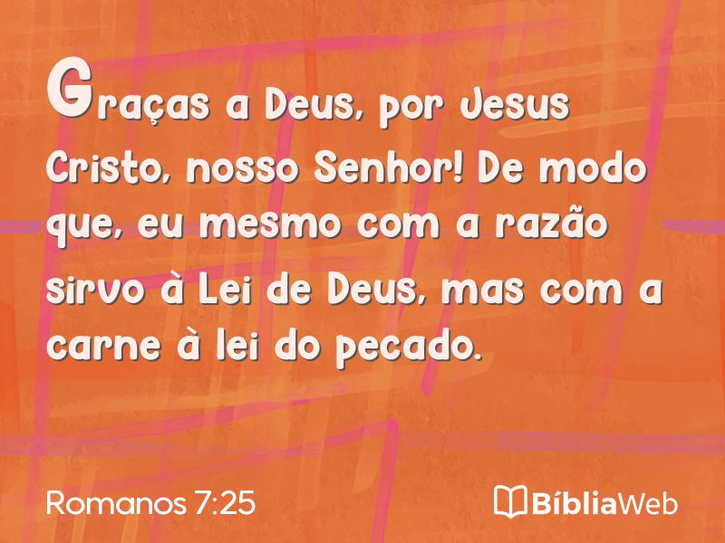 Romanos 7:25 em imagem para compartilhar
