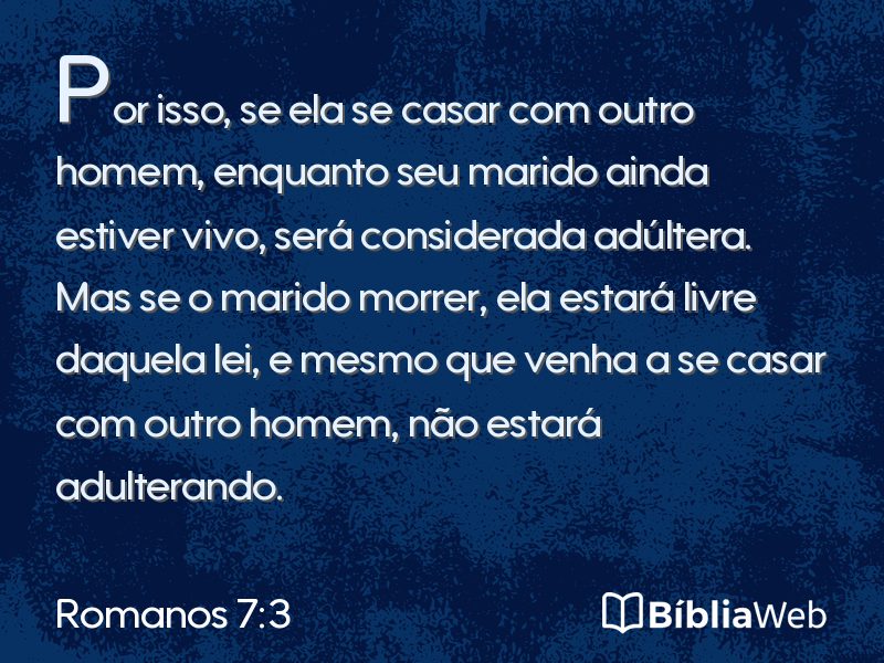 Romanos 7:3 em imagem para compartilhar