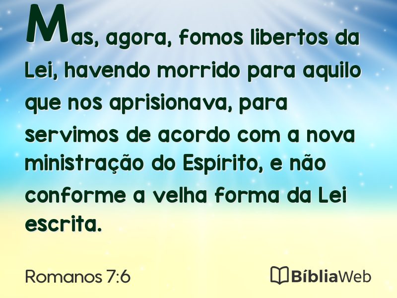 Romanos 7:6 em imagem para compartilhar