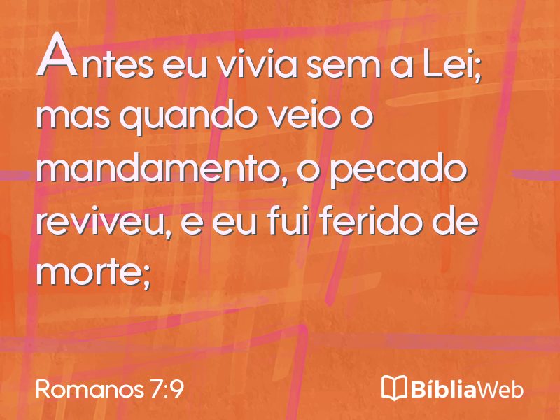 Romanos 7:9 em imagem para compartilhar