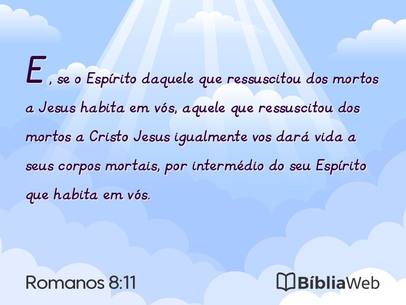 Romanos 8:11 em imagem para compartilhar