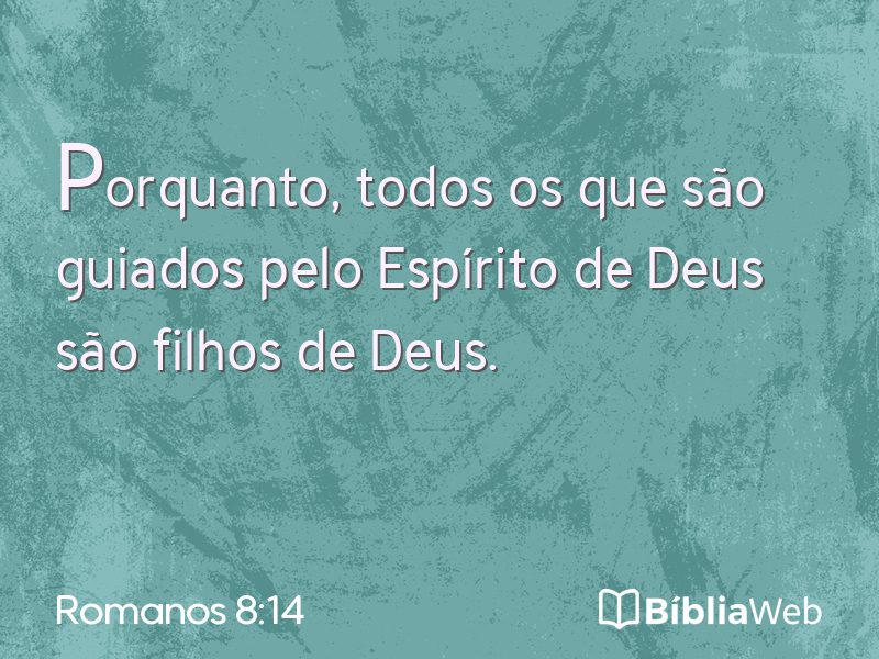Romanos 8:14 em imagem para compartilhar