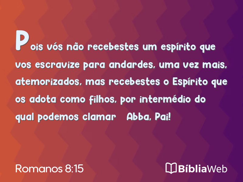 Romanos 8:15 em imagem para compartilhar