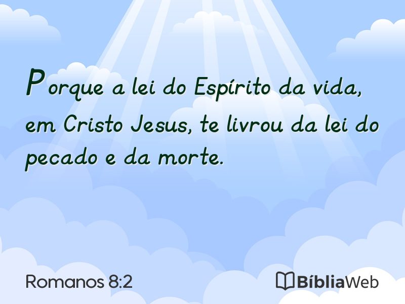 Romanos 8:2 em imagem para compartilhar