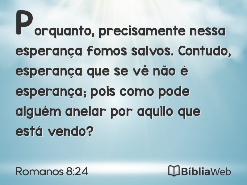 Romanos 8:24 em imagem para compartilhar