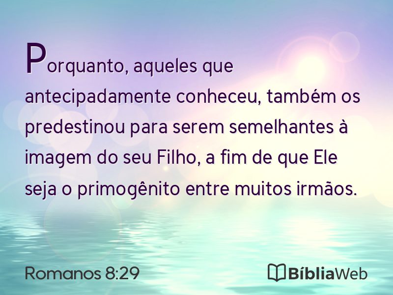 Romanos 8:29 em imagem para compartilhar