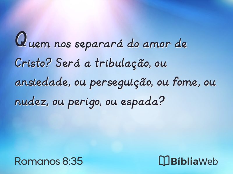Romanos 8:35 em imagem para compartilhar