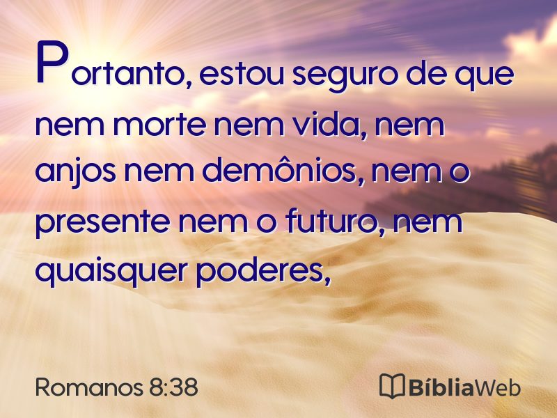 Romanos 8:38 em imagem para compartilhar