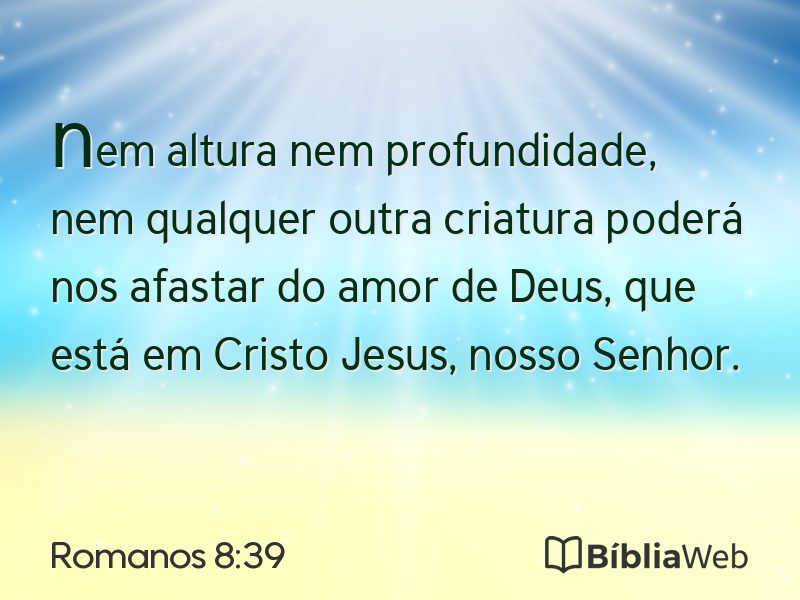Romanos 8:39 em imagem para compartilhar