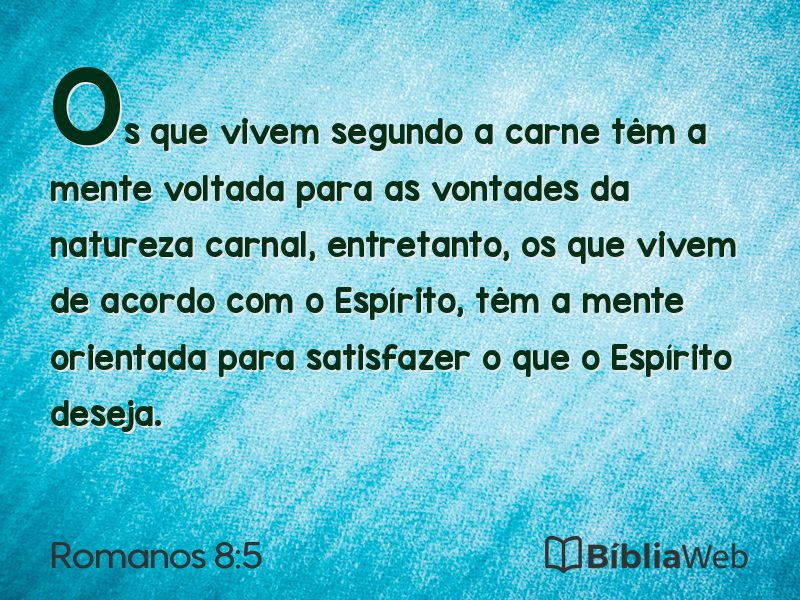 Romanos 8:5 em imagem para compartilhar