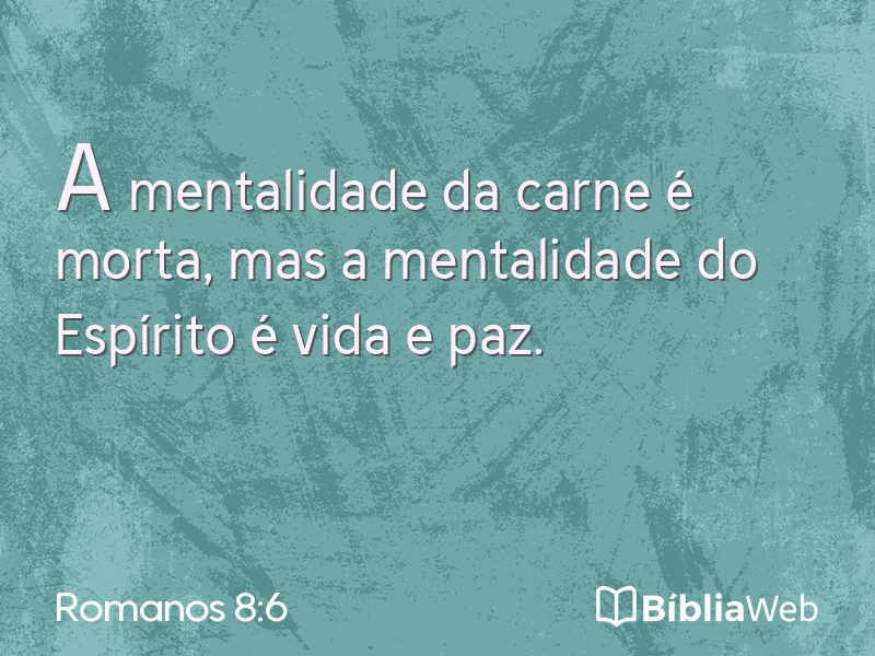 Romanos 8:6 em imagem para compartilhar